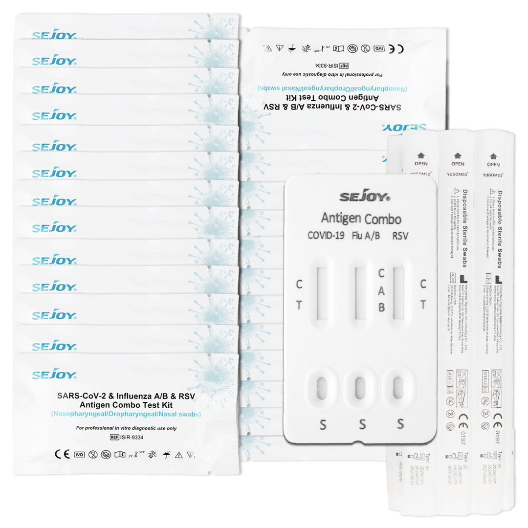 Rapid Antigen Test SEJOY 4-in-1 for COVID-19 Influenza A B and RSV-2