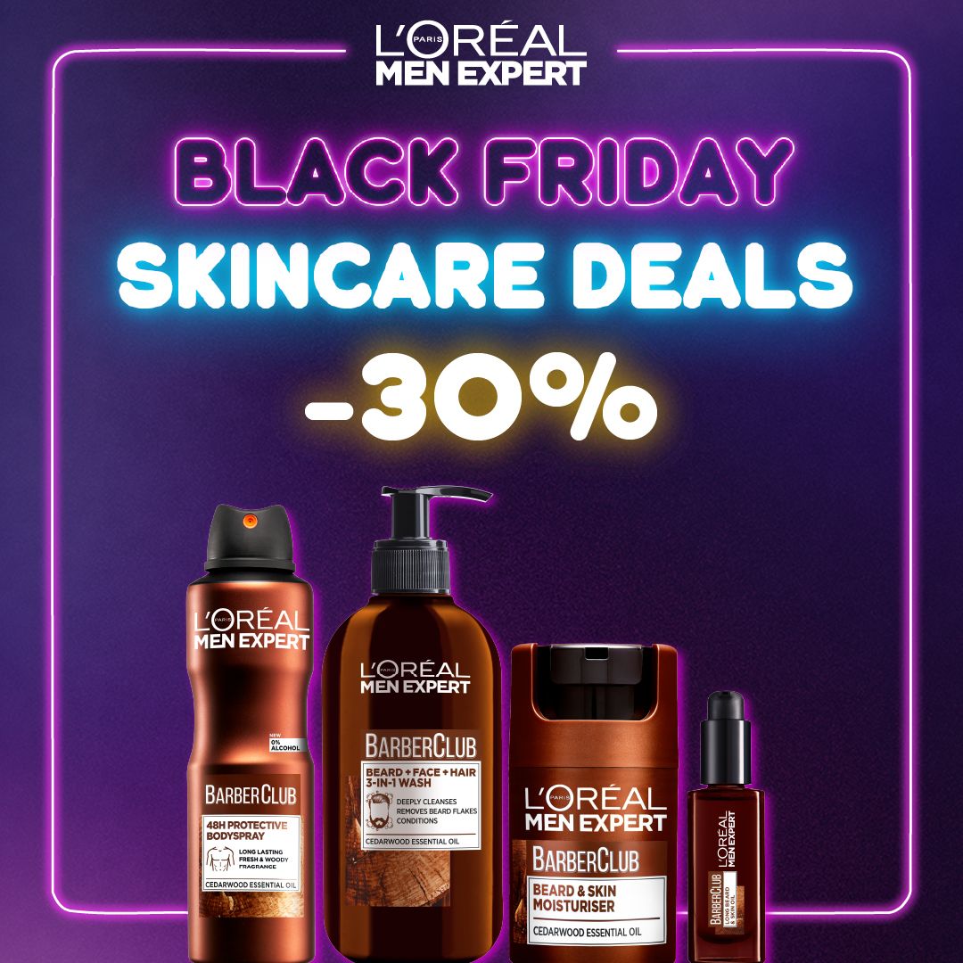 L’Oreal Men Expert BarberClub Grooming Range – 30% Off Black Friday Skincare Deals-2