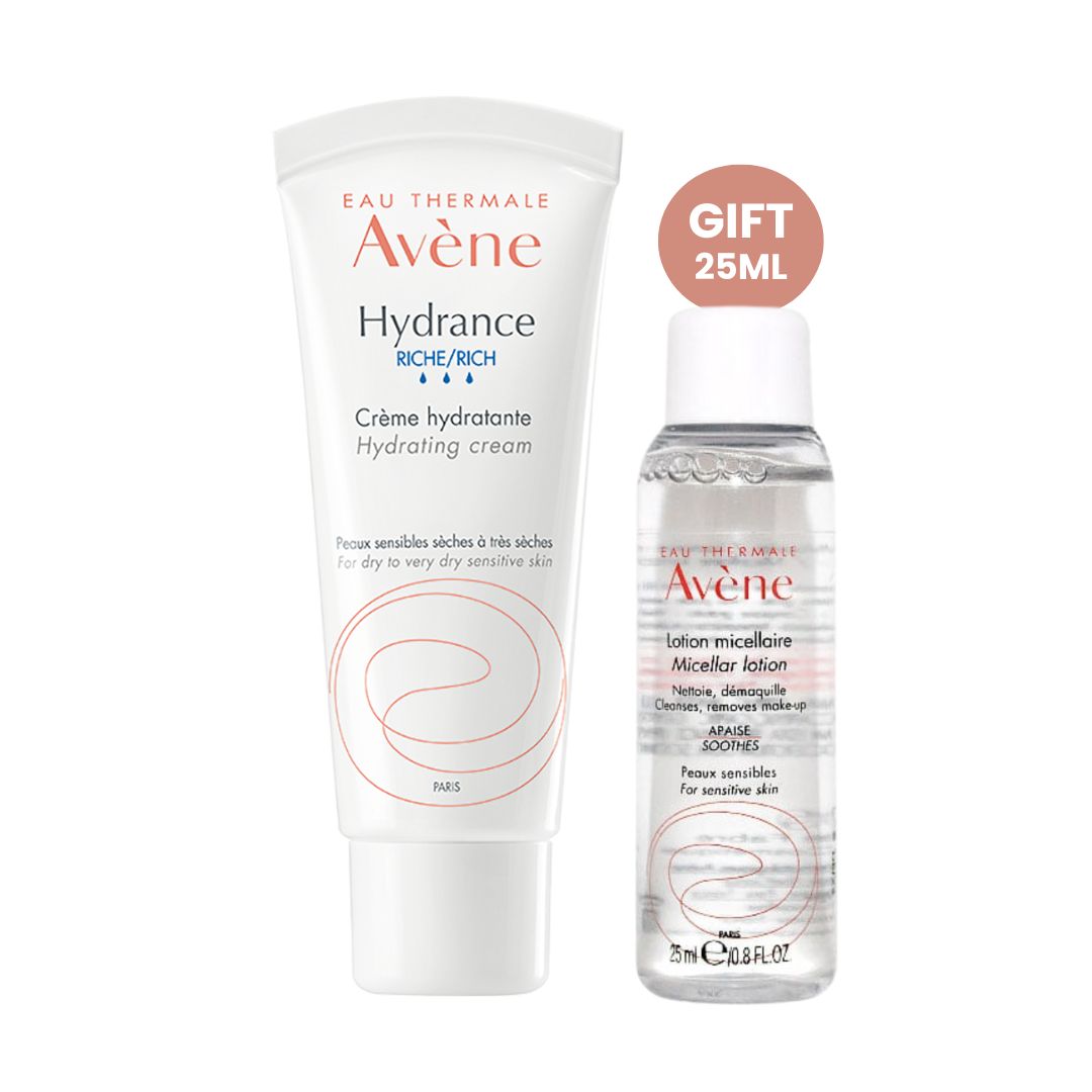 Avene Hydrance Rich Hydrating Cream for Dry Skin + Free Micellar Lotion 25ml-1