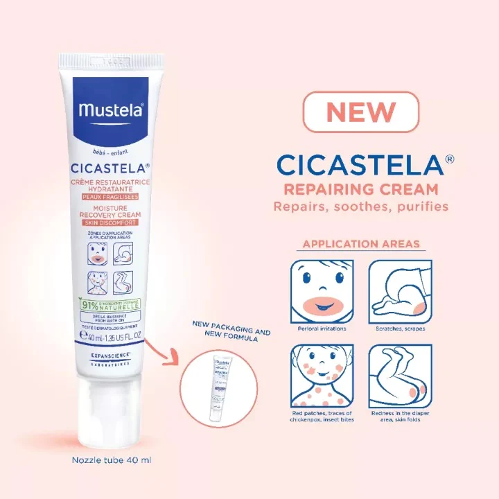 Mustela Cicastela Moisture Recovery Repairing Cream - 40ml-3