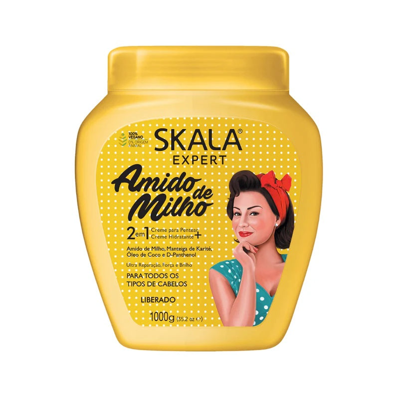 Skala Expert Amido de Milho 2-in-1 Leave-In & Hydrating Cream 1000g – For All Hair Types-1