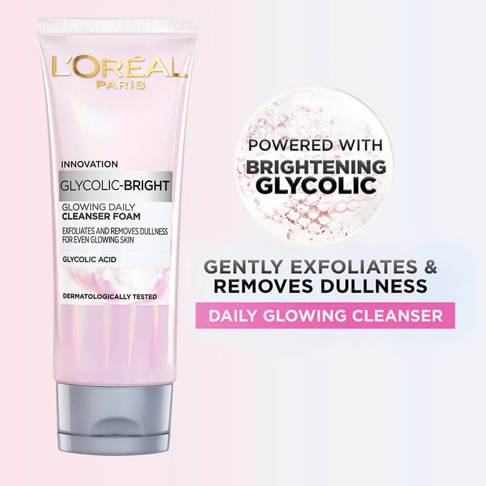 L'Oreal Paris Glycolic Bright Instant Glowing Face Wash 100ml-3