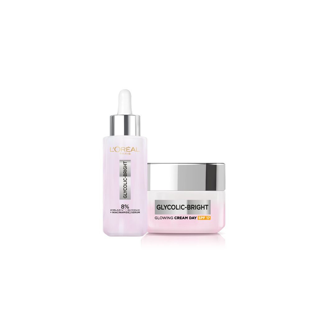L’Oreal Paris Glycolic Bright Serum & Day Cream SPF 17 – 20% OFF-1