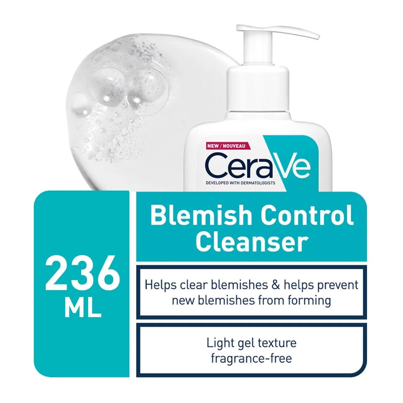 CeraVe Blemish Control Cleanser 236ml with Salicylic Acid for Acne-Prone Skin | Oil Control & Breakout Prevention-5