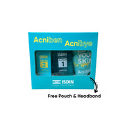 ISDIN Acniben Mattifying Cleanser 400 ml + ISDIN Acniben Shine and Pimples Control 40 ml get Free Pouch and Headband-1