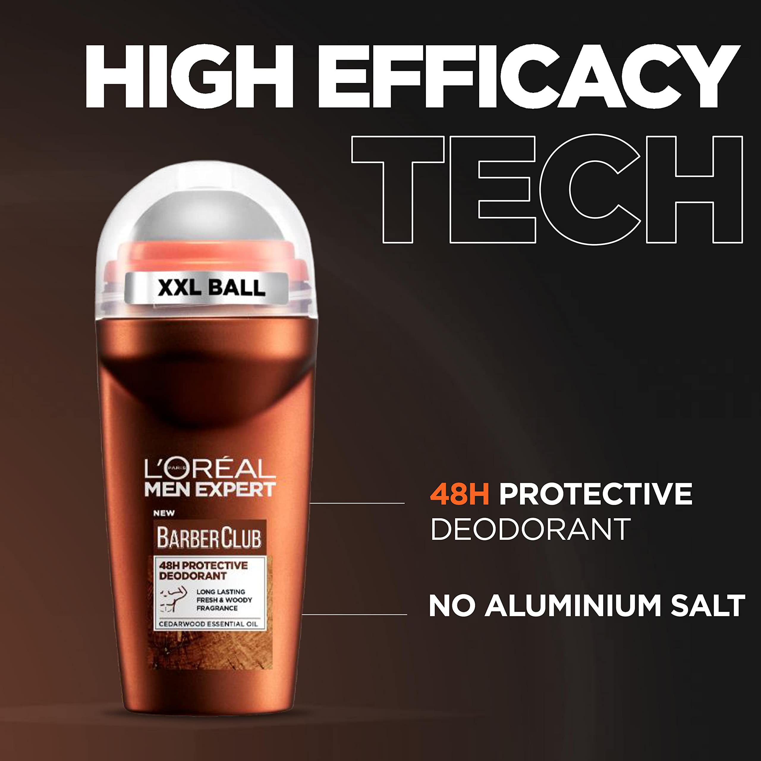 L'Oreal Men Expert Barber Club Deodorant Roll-On 50ml – 48H Freshness with Woody Scent-3