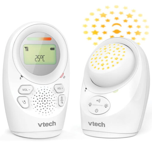 VTech Digital Audio Baby Monitor with LCD Temperature Display Starry Night Light and Two-Way Talk-1