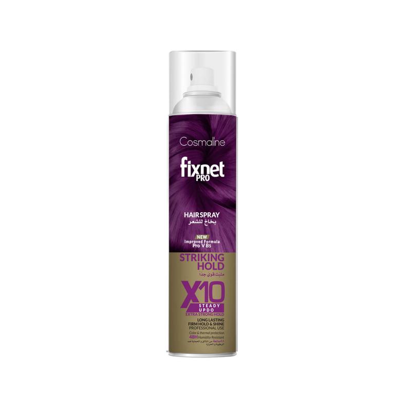 Cosmaline Fixnet Pro Hair Spray X10 Steady Updo 500ml – Extra Strong Hold for Updos-1