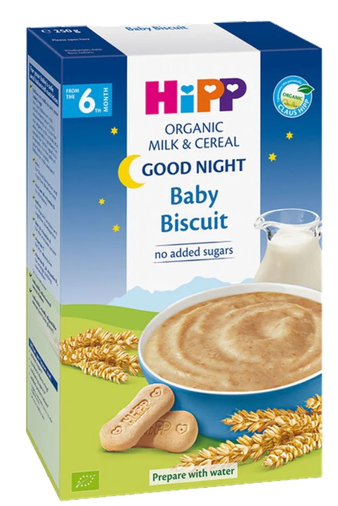 HiPP Cereal Good Night Baby’s Biscuits 250g – Organic Baby Cereal (6M+)-1