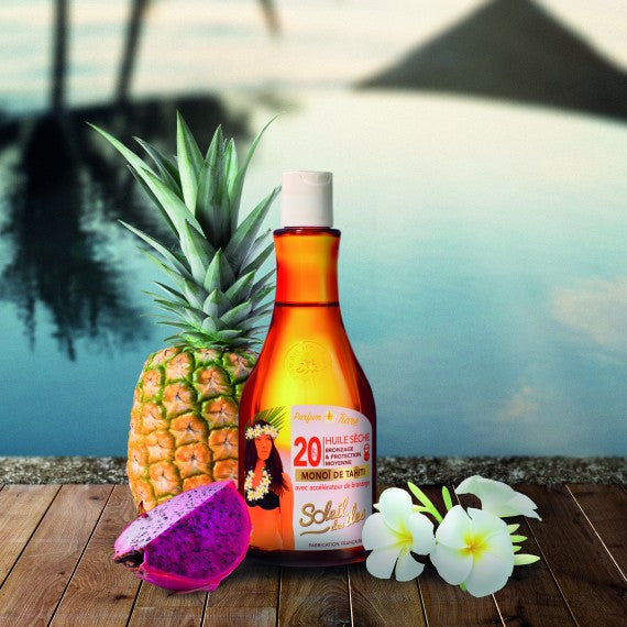 Soleil des Îles Dry Tanning Oil SPF 20 - Tiaré Scent 150ml | Intense Tan & Sun Protection-3