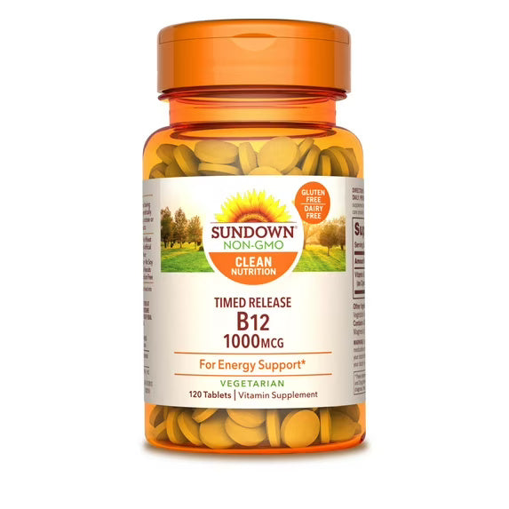 Sundown Vitamin B12 1000 mcg Timed Release – Energy & Nervous System Support-1
