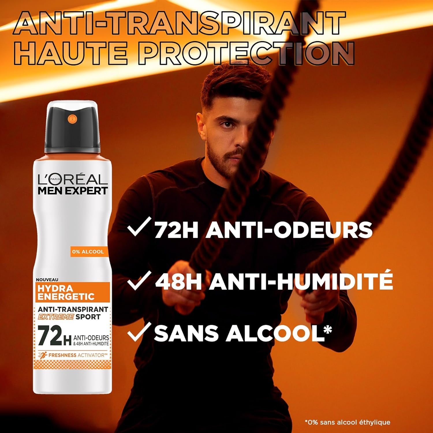 LOreal Men Expert Hydra Energetic Spray Deodorant 72H 150ml – Long-Lasting Freshness-3