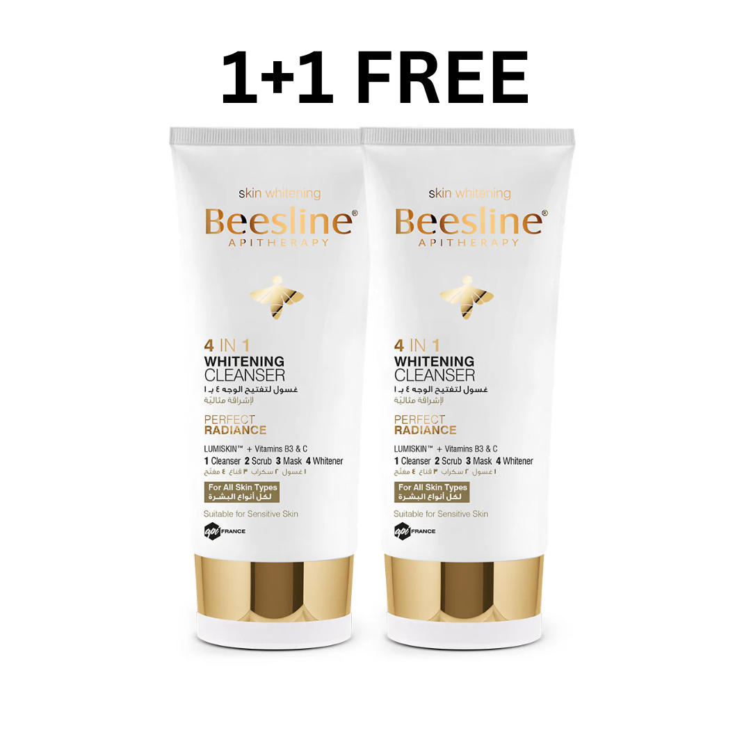 Beesline Whitening Cleanser 4 in 1 Whitening and Lifting Foam – Lifts, Brightens, and Refreshes Skin 1+1 Free-1