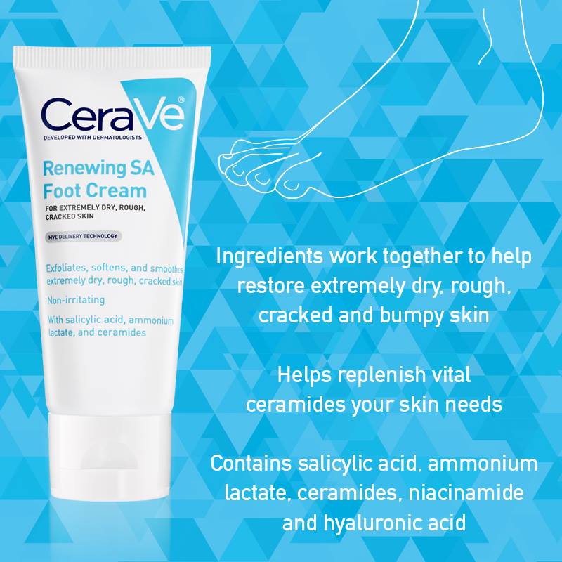 CeraVe SA Renewing foot Cream, SA Crème Pieds Régénérante-4
