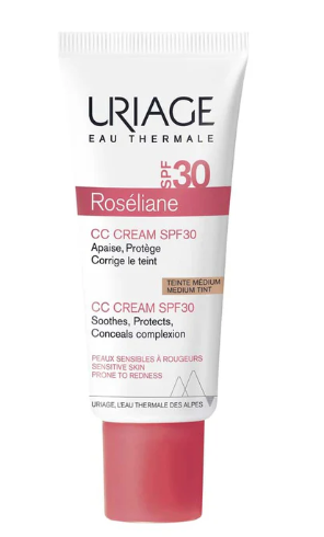 Uriage Roseliane Anti-Redness CC Cream SPF 30 40ml | Color Correcting Cream for Redness and Sun Protection-1