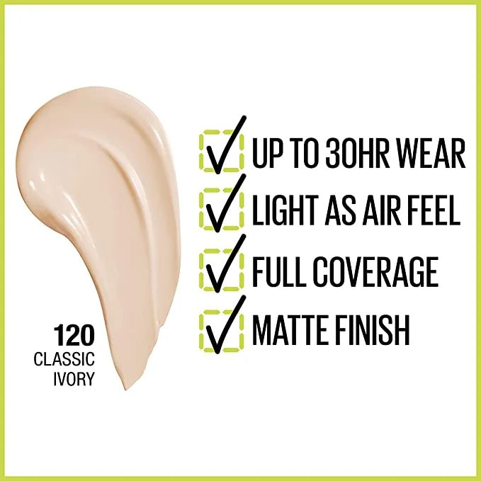 Maybelline Super Stay Liquid Foundation | Full Coverage, Long-Lasting Matte Finish-4
