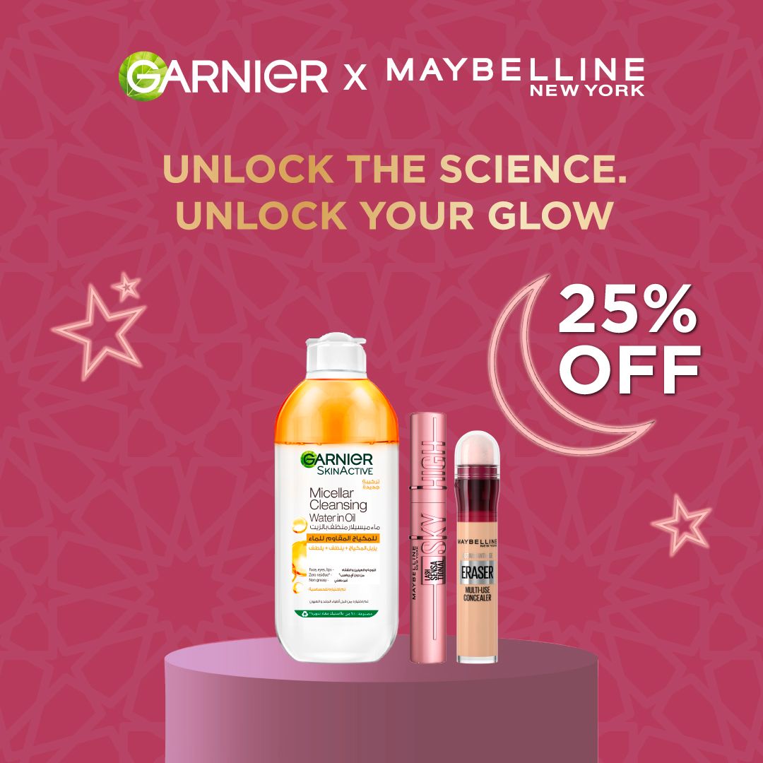 Garnier Micellar Water in Oil x Maybelline Sky High Mascara and Instant Age Rewind Concealer 25% Off-2