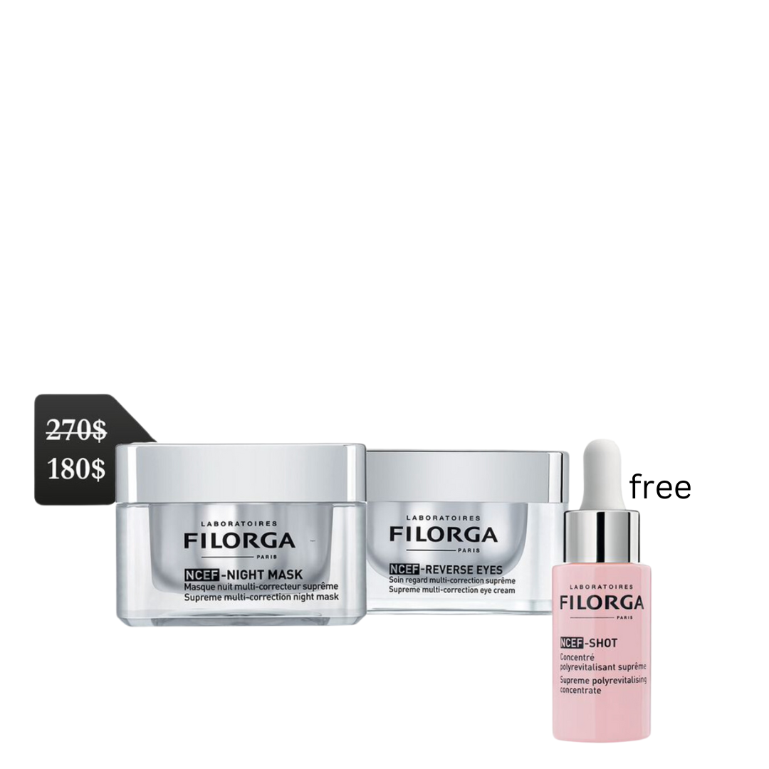 Filorga NCEF Night Mask, Filorga NCEF Eyes, Free Filorga NCEF Shots Serum Full Size-1