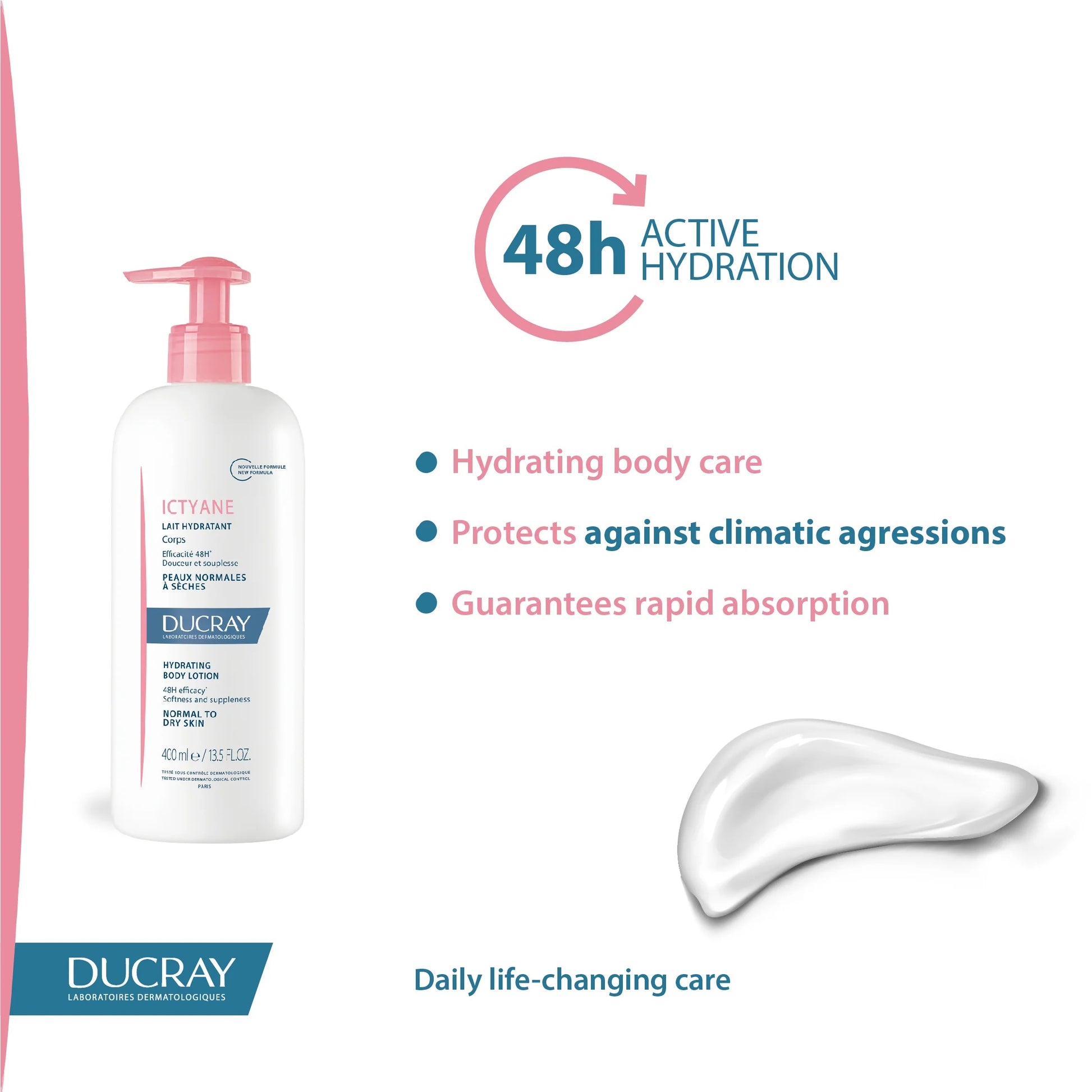 Ducray Ictyane Hydrating Body Lotion for Dry Skin 400ml-3