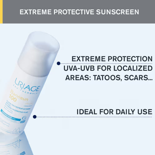 Uriage Bariésun 100 Extreme Protective Fluid SPF 50+ 30ML - High Protection for Sensitive Skin-3