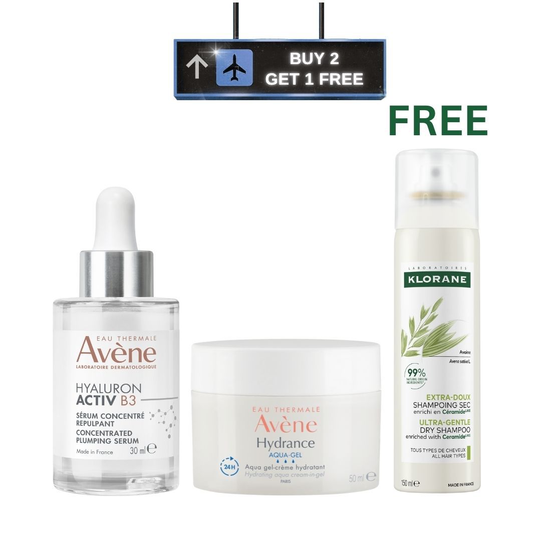 Avene Hyaluron Activ B3 Concentrated Plumping Serum 30 ml + Avene Hydrance Aqua Gel 50 ml GET FREE Klorane Ultra-Gentle Dry Shampoo 150 ml-1