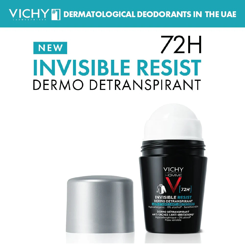 Vichy 72H Invisible Resist Dermo Deodorant for Men - 50ml-3