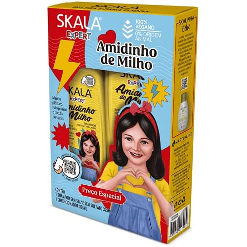Skala Expert Amido de Milho Kit Shampoo and Conditioner – Strength & Hydration-1