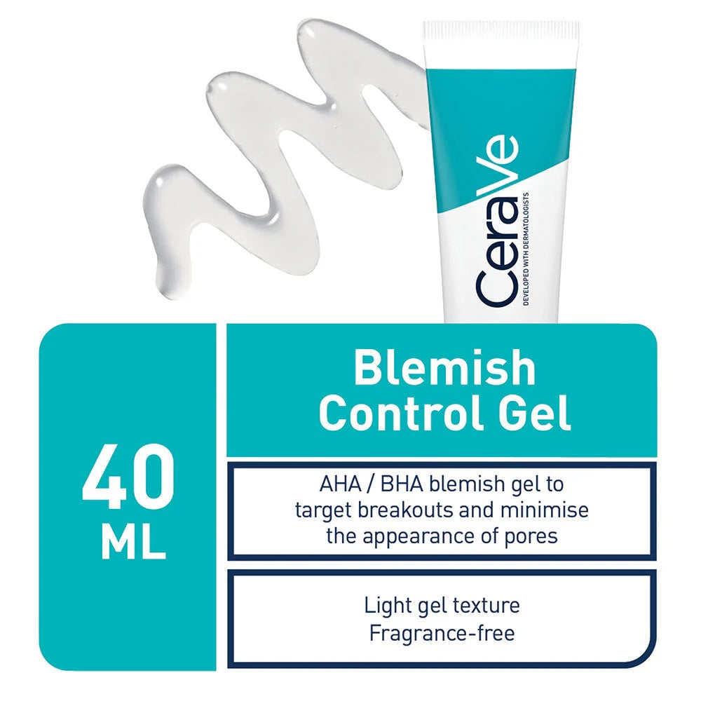 CeraVe Blemish Control Gel with Glycolic Acid and Lactic Acid 40ml | Acne Treatment Gel for Clear Skin-3