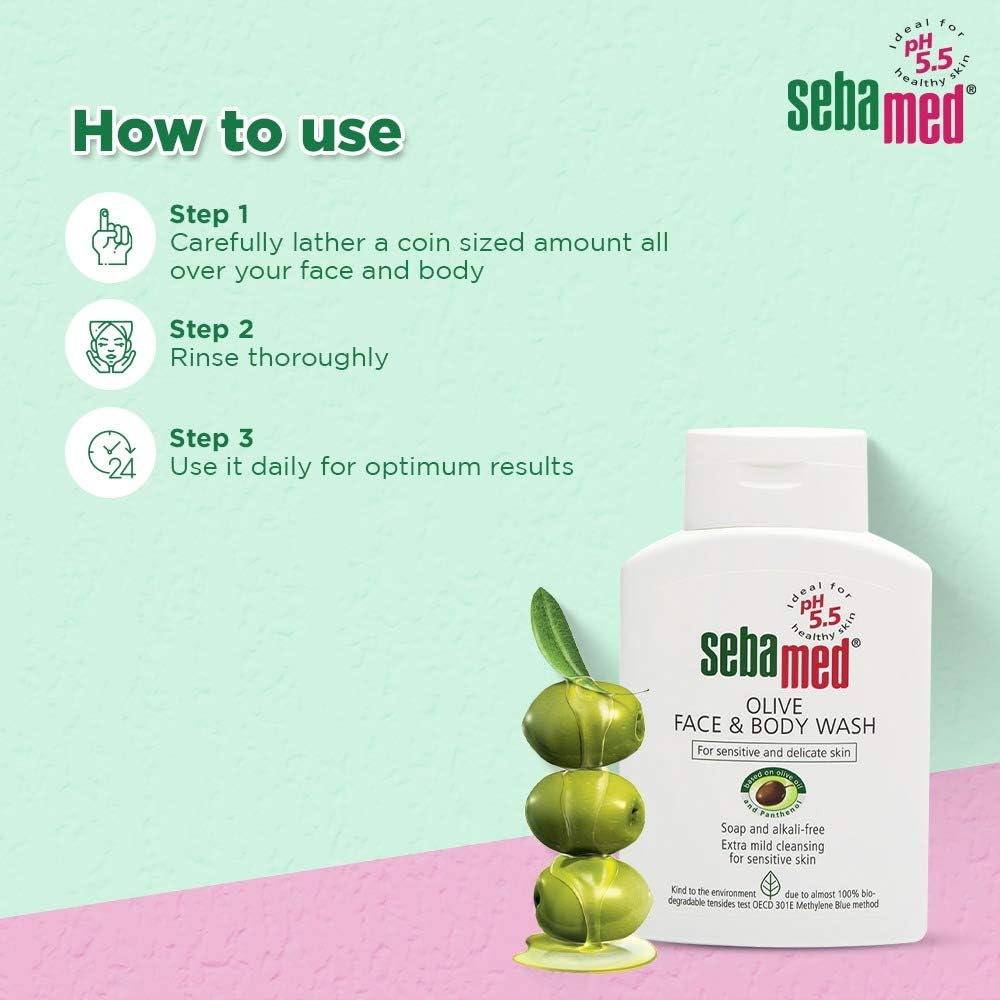 Sebamed Olive Face and Body Wash-4