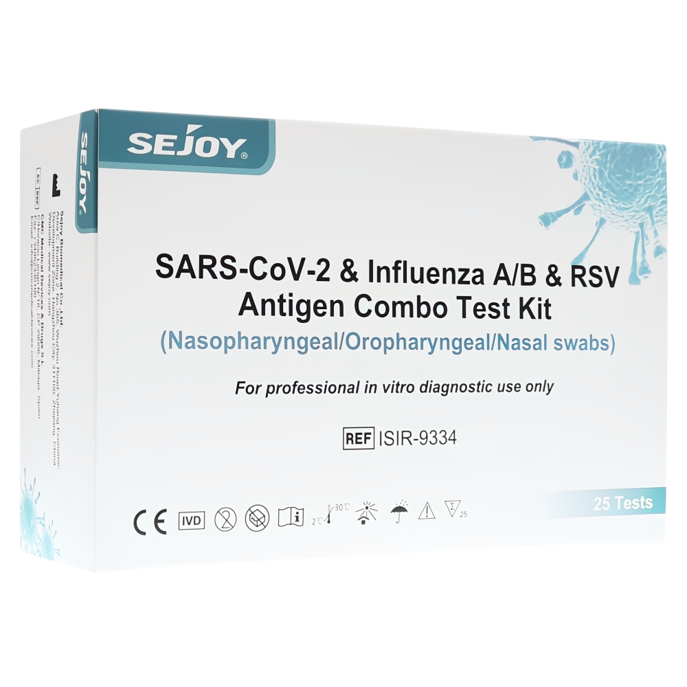 Rapid Antigen Test SEJOY 4-in-1 for COVID-19 Influenza A B and RSV-1