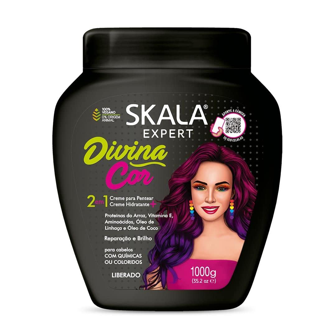 Skala Expert Divina Cor 2-in-1 Leave-In & Hydrating Cream with Rice Protein, Vitamin E & Coconut Oil deeply hydrates, repairs, & enhances shine for co-1