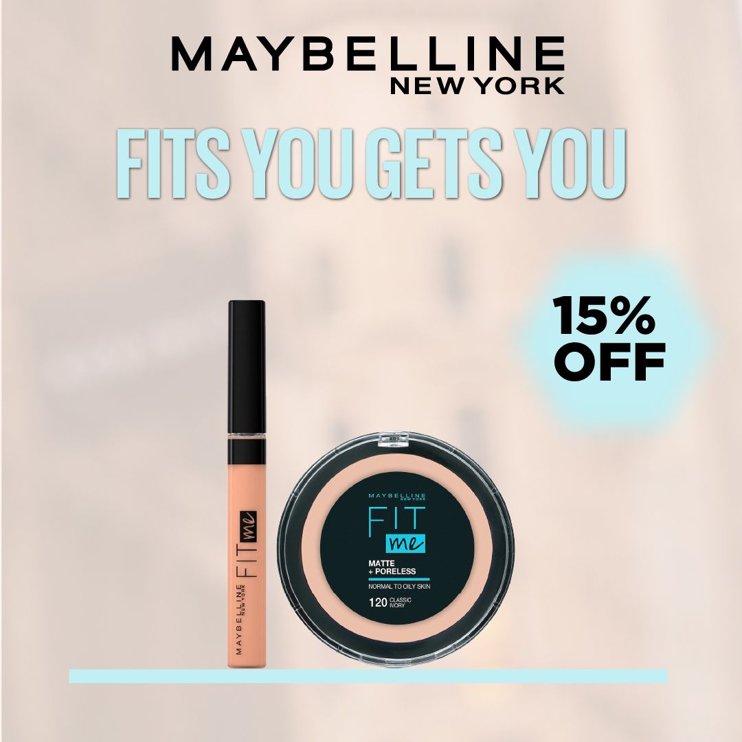 Maybelline Fit Me Concealer + Maybelline Fit Me Matte Poreless Powder – Get 15% Off-1
