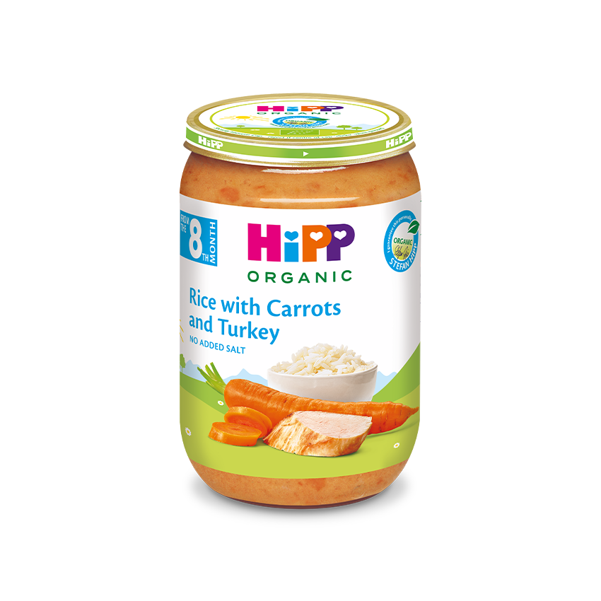HiPP Organic Rice Carrots with Turkey 220g – Organic Baby Meal (12M+)-1