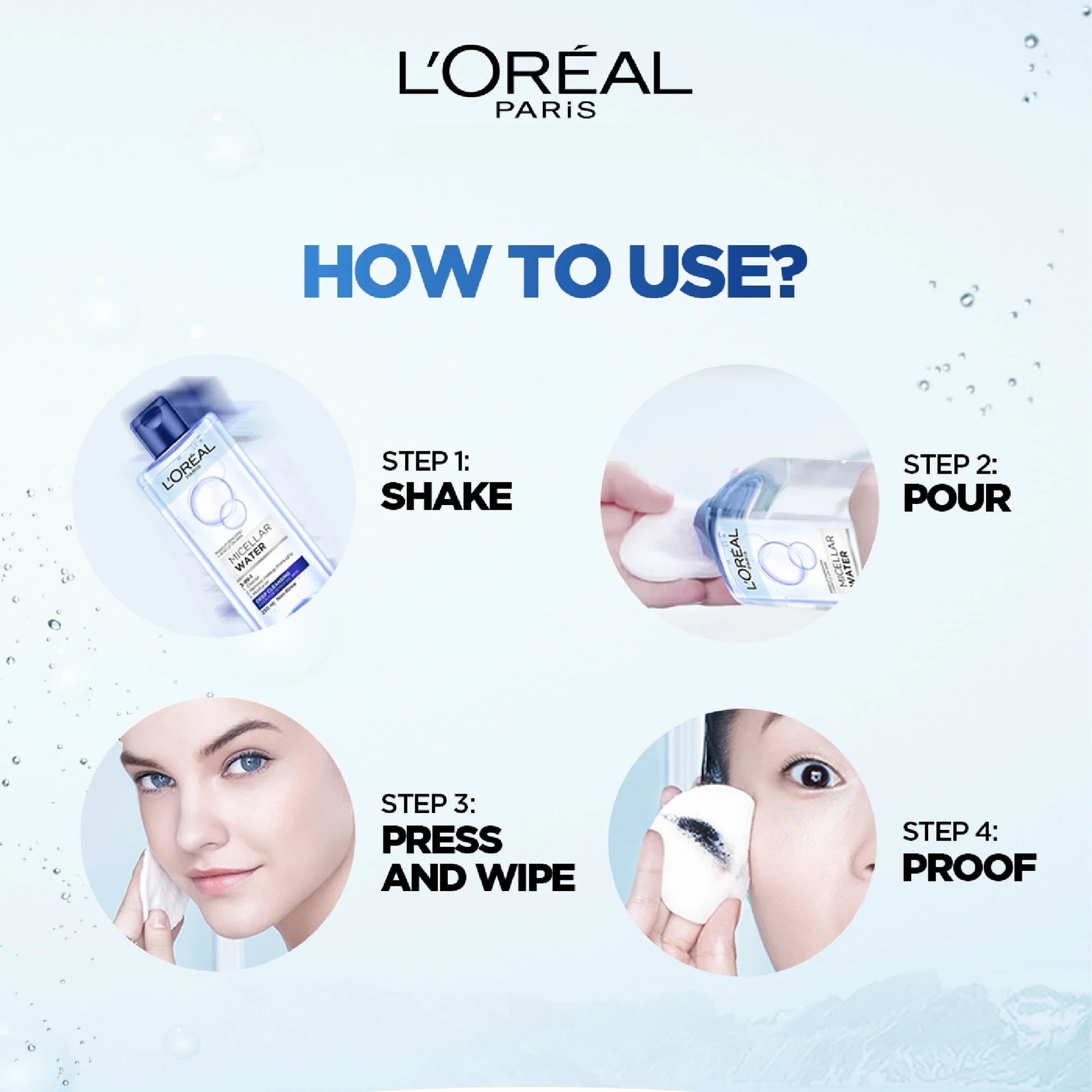 L’Oreal Paris 3-in-1 Deep Cleansing Micellar Water for Water-Proof Makeup – Long-Wear Makeup Remover for Face, Eyes & Lips-5