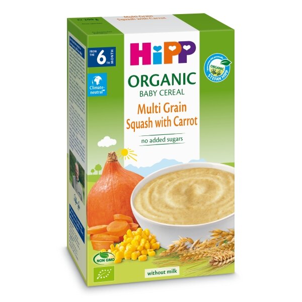 HiPP Multi Grain Pumpkin 250G– Organic Cereal for Babies (6M+)