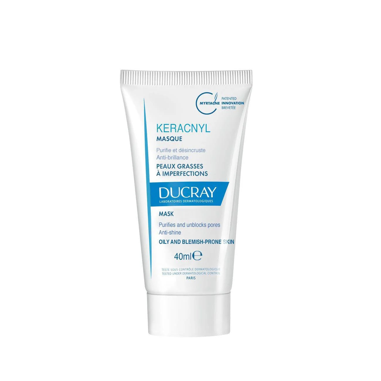 Ducray Keracnyl Deep Cleansing Mask | Exfoliates, Unclogs Pores, Reduces Oil and Blemishes | Ideal for Oily and Acne-Prone Skin-1