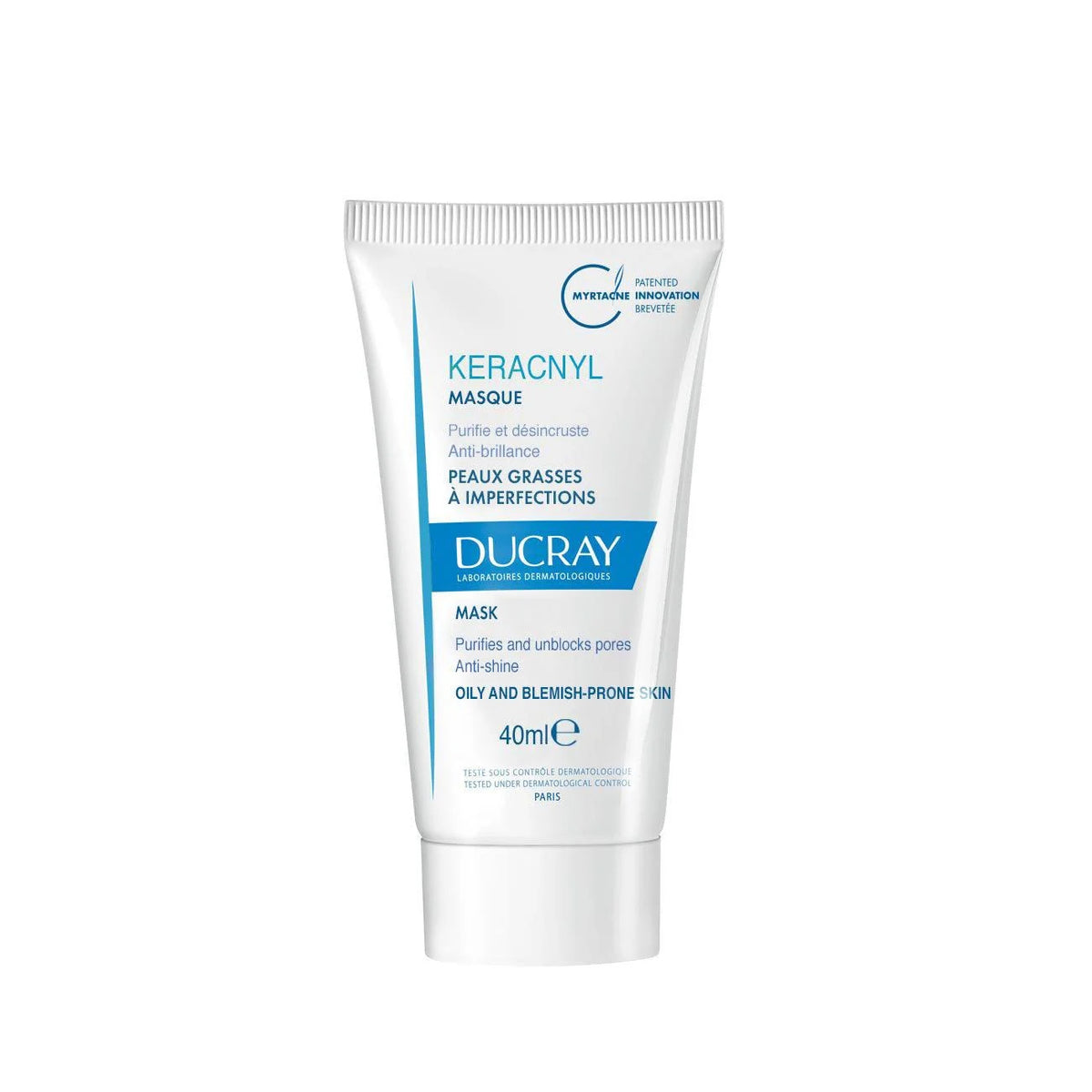Ducray Keracnyl Deep Cleansing Mask | Exfoliates, Unclogs Pores, Reduces Oil and Blemishes | Ideal for Oily and Acne-Prone Skin-1