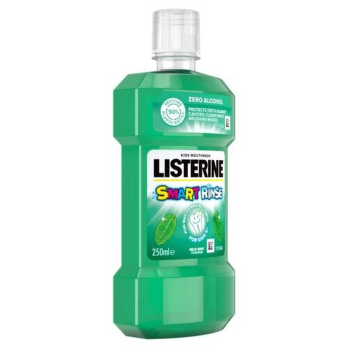 Listerine Smart Rinse Mild Mint Mouthwash – 250ml for Kid-Friendly Oral Care-1