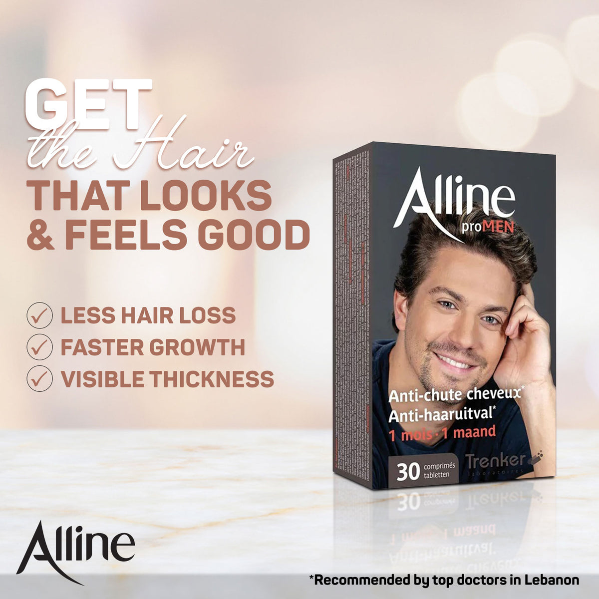 Alline Hair Growth ProMen Men 30 Capsules-3