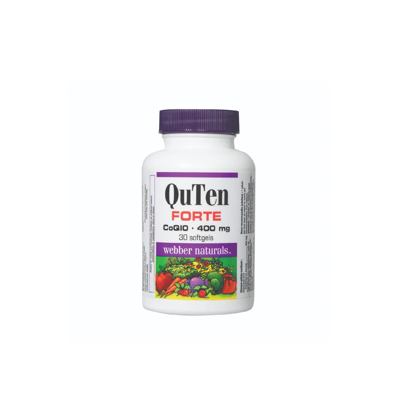 Webber Naturals QuTen Forte CoQ10 400mg 30 Softgels – Maximum Heart Energy Support-1