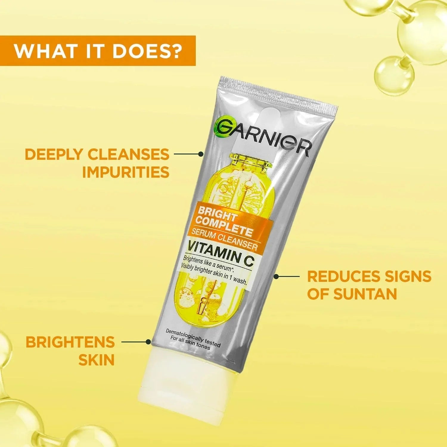 Garnier Fast Bright Vitamin C Serum Cleanser 100ml-3