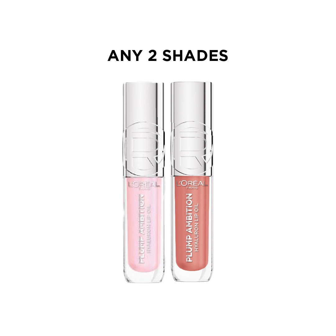 L’Oreal Paris Plump Ambition Hyaluronic Lip Oil – Any 2 Shades Get 20% Off-1