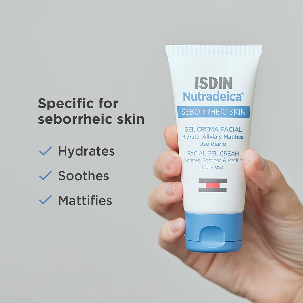 ISDIN Nutradeica Seborrheic Skin Facial Gel Cream 50ml | Treatment for Seborrheic Dermatitis and Oily Skin-4