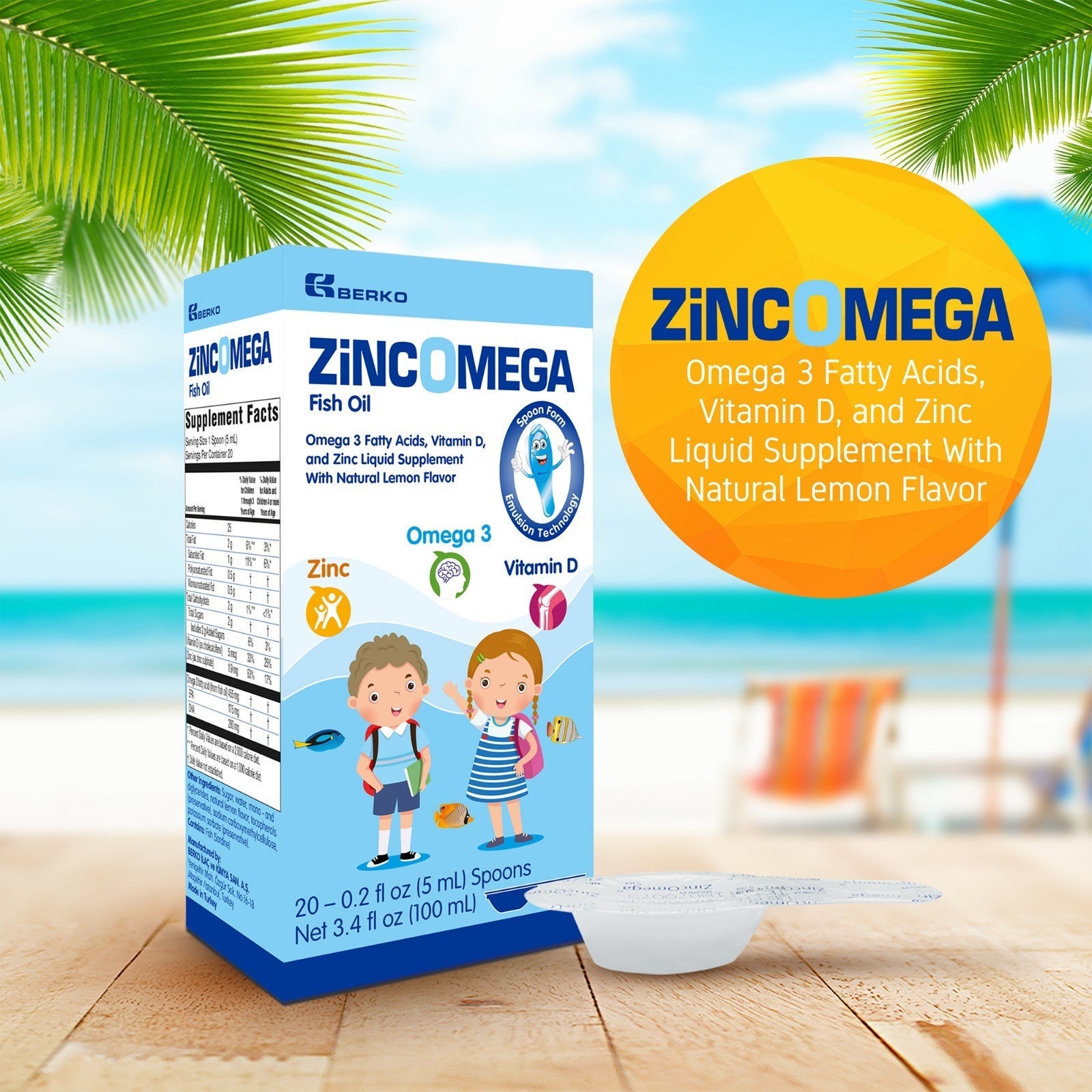 Zincomega Fish Oil + Vitamin D & Zinc Supplement – 20 Spoons-4
