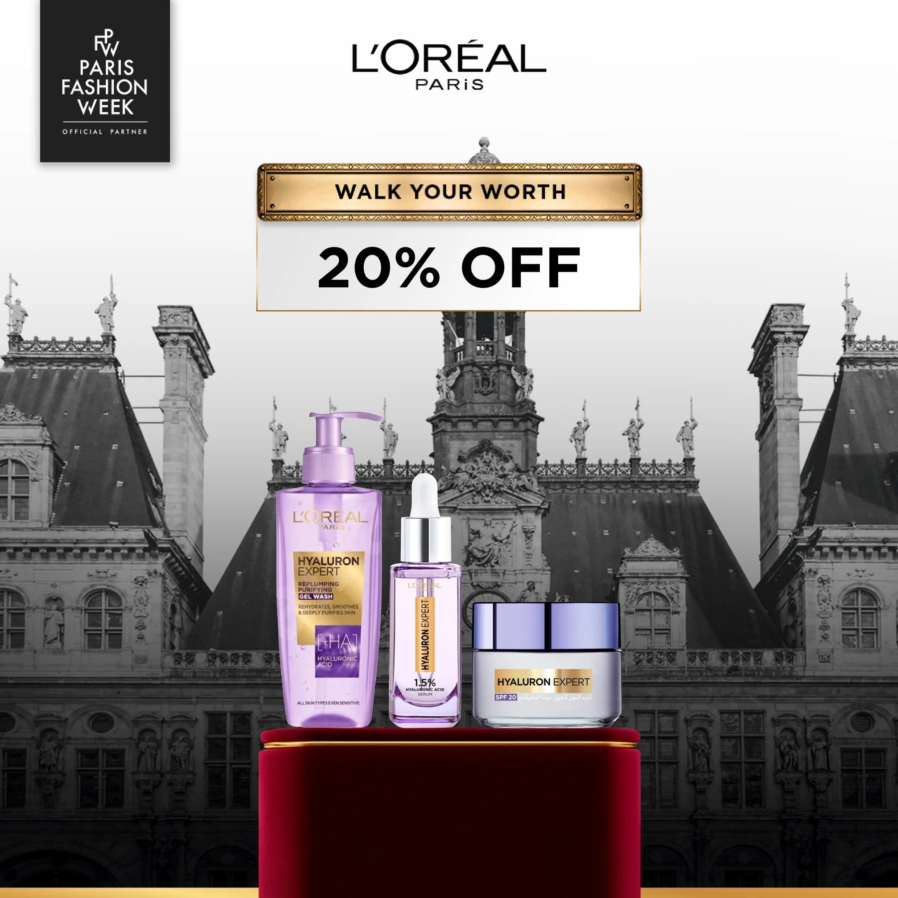 L’Oreal Paris Hyaluron Expert Bundle – Gel Wash, Serum & Moisturizer – 20% OFF-2