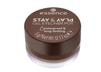 Essence Stay & Play Gel Eyeliner Pot 02 Brown – Waterproof, Long-Lasting Precision-1