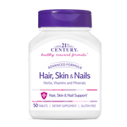 Hair Skin & Nails Advanced Formula Herbs Vitamins and Minerals 50 Tablets-1