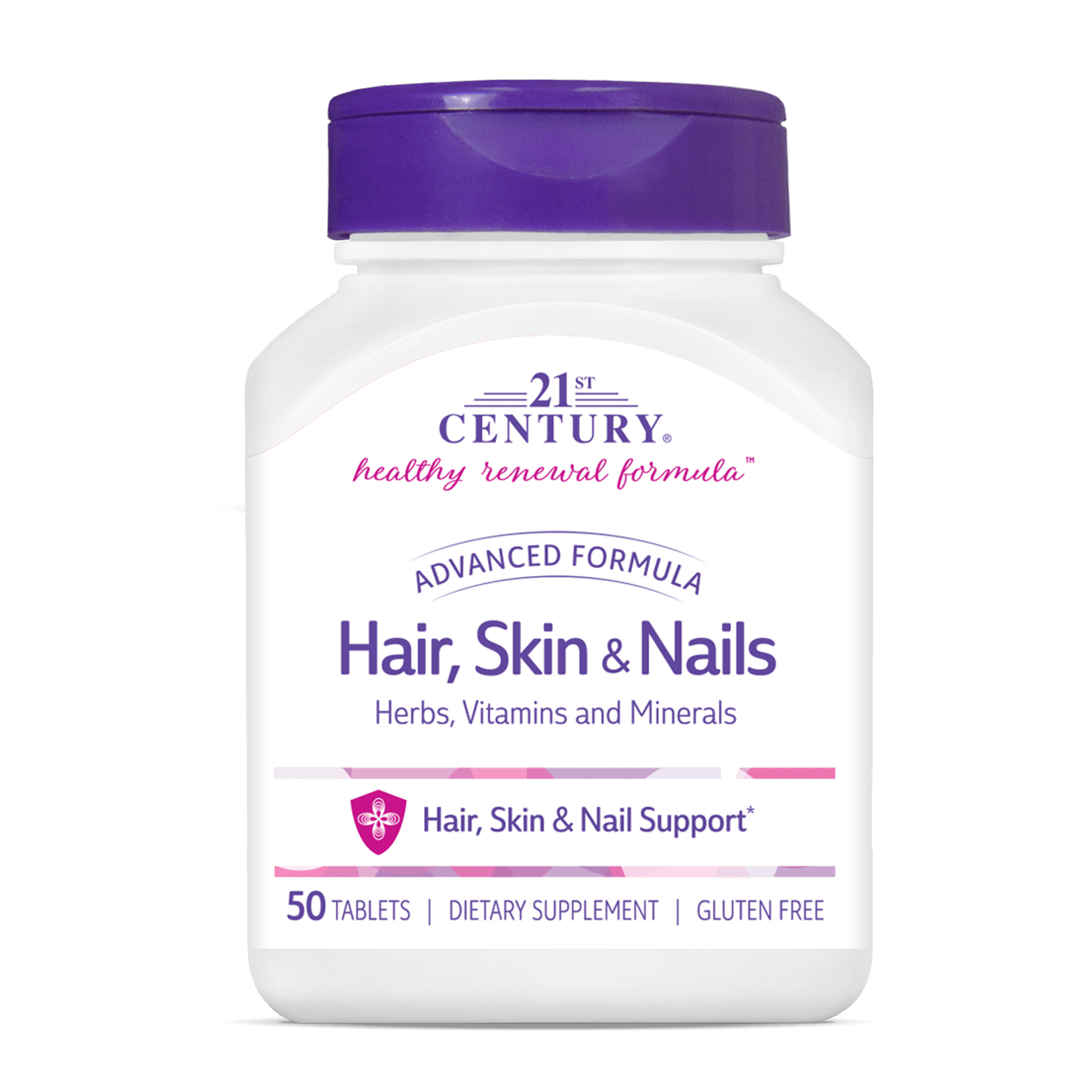 Hair Skin & Nails Advanced Formula Herbs Vitamins and Minerals 50 Tablets-1