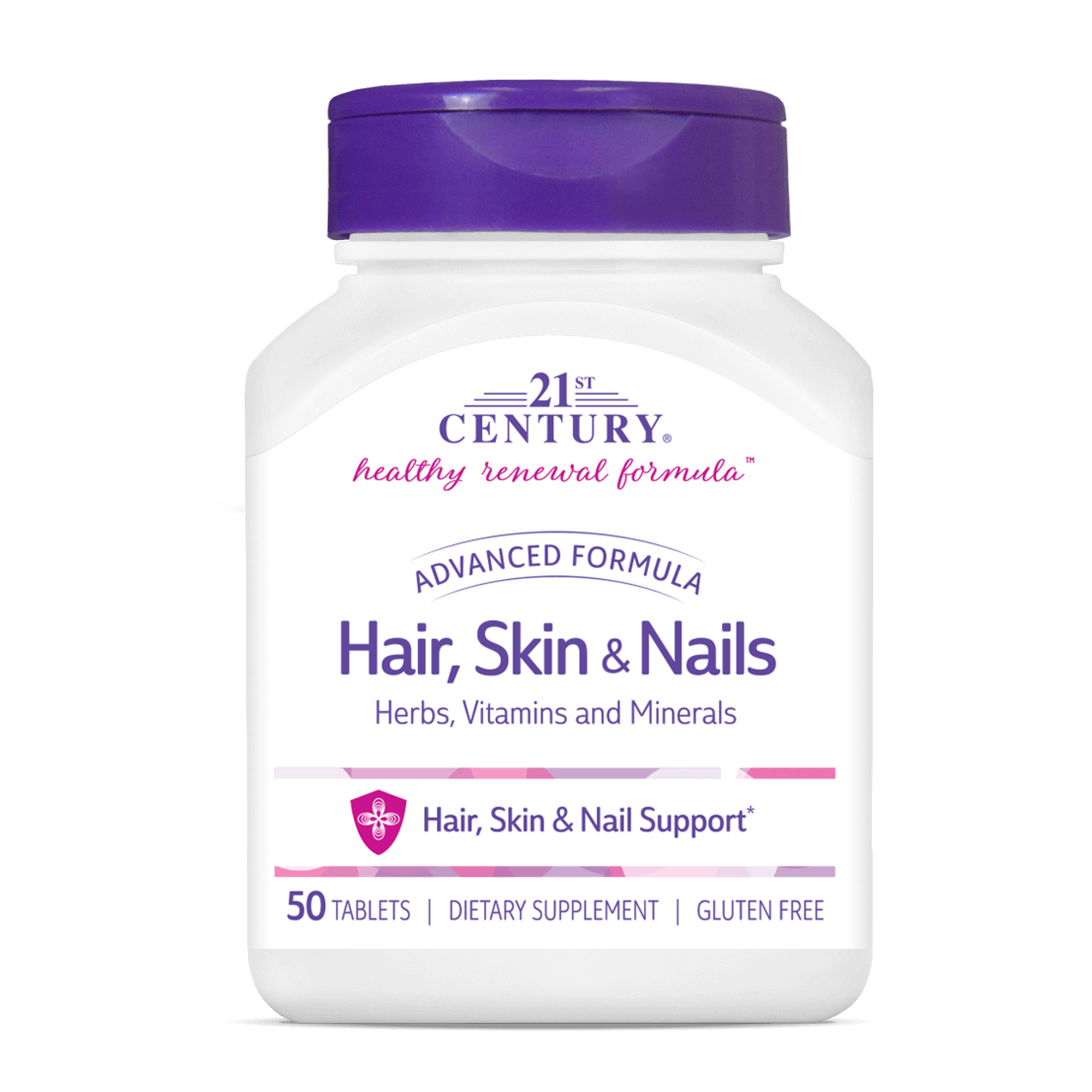 Hair Skin & Nails Advanced Formula Herbs Vitamins and Minerals 50 Tablets-1