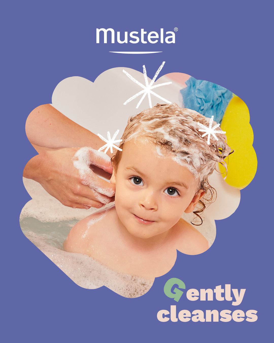 Mustela Detangling & Nourishing Cream Shampoo for Long Curly or Wavy Hair-2